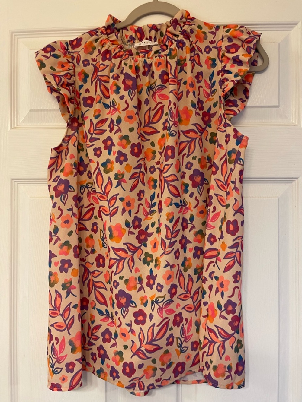 First Love Floral Ruffle Sleeve Top